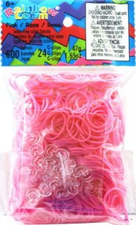 Rainbow Loom® Original-gumičky-600ks-růžová