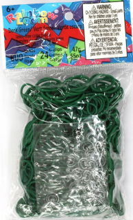 Rainbow Loom® Original-gumičky-600ks-tm. zelená