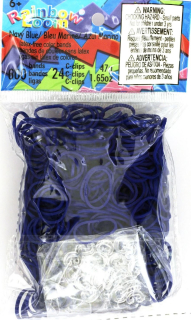 Rainbow Loom® Original-gumičky-600ks-tm. modrá