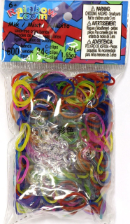 Rainbow Loom® Original-gumičky-600ks-transparetní mix