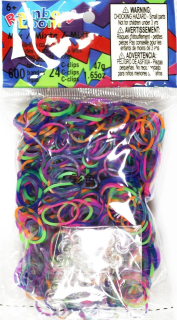 Rainbow Loom® Original-gumičky-600ks-strakatý mix transparetní