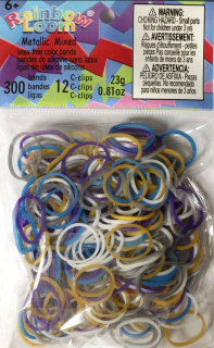 Rainbow Loom® Original-gumičky-300ks-metalický mix