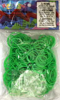 Rainbow Loom® Original-gumičky-300ks-neon zelená