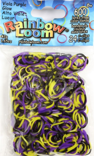 Rainbow Loom® Original-gumičky-600ks-nachová fialová svítí