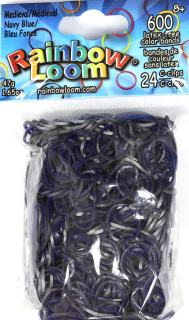 Rainbow Loom® Original-gumičky-600ks-středověké tm. modrá