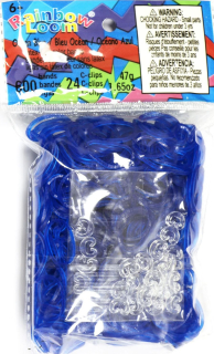 Rainbow Loom® Original-gumičky-600ks-transparentní modrá