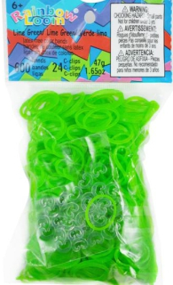 Rainbow Loom® Original-gumičky-600ks-transparentní limetková zelená