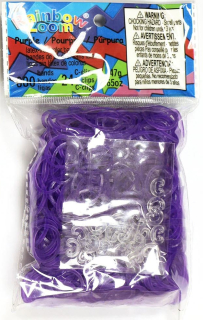 Rainbow Loom® Original-gumičky-600ks-transparentní fialová