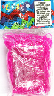 Rainbow Loom® Original-gumičky-600ks-transparentní růžová