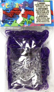 Rainbow Loom® Original-gumičky-600ks-transparentní tmavě fialová