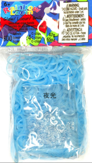 Rainbow Loom® Original-gumičky-600ks-svítící modré